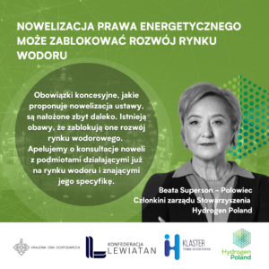 <strong>Nowelizacja prawa energetycznego może zablokować rozwój rynku wodoru</strong>